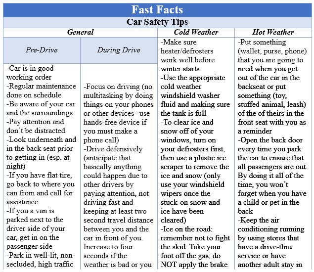 Fast Facts Car Safety