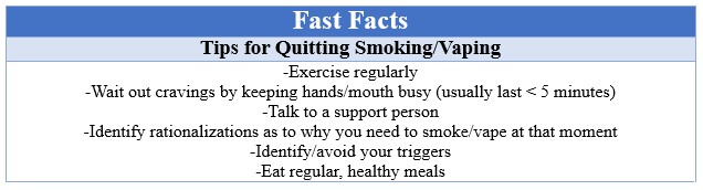 Fast Facts Smoking vs Vaping