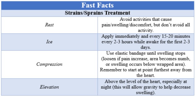 Fast Facts Strain vs Sprain